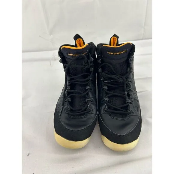 Air Jordan 9 Retro &quot;Citrus&quot; 2010 Black/Yellow Kids Sneaker Size 7Y 7 Youth