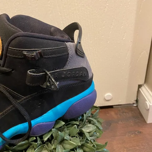 Air Jordan Mens Nike 6 Rings Aqua High Top Size 10.5 Excellent Condition