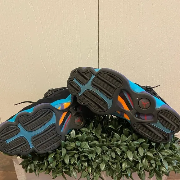 Air Jordan Mens Nike 6 Rings Aqua High Top Size 10.5 Excellent Condition