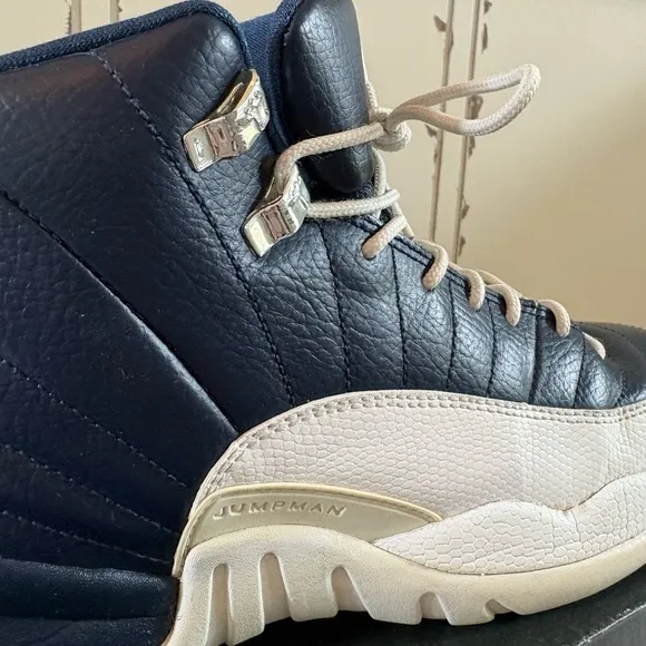 Air Jordan Retro 12 Obsidian Indigo Blue-7Y