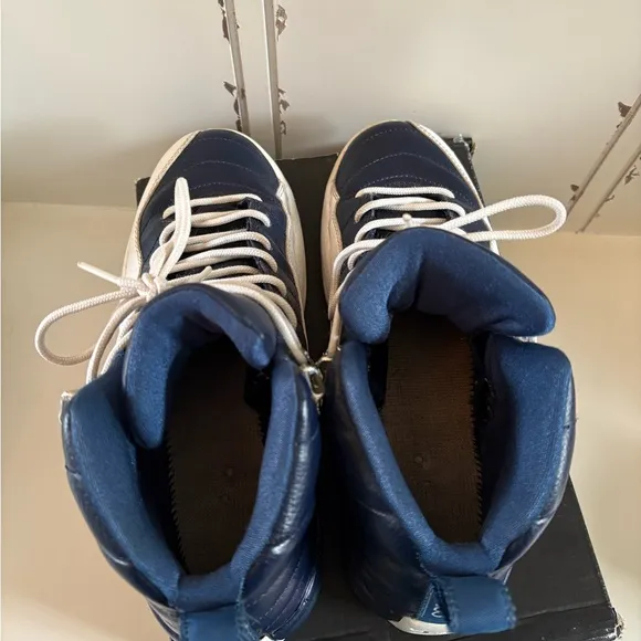 Air Jordan Retro 12 Obsidian Indigo Blue-7Y