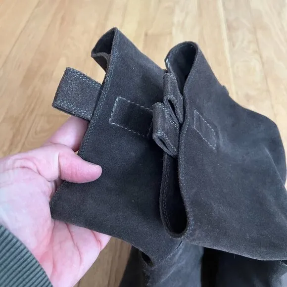 Alberto Fermani Brown Suede Pull-On Ankle Boots Women's Size 40