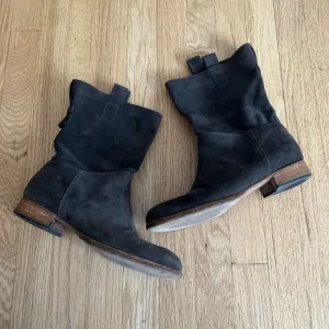 Alberto Fermani Brown Suede Pull-On Ankle Boots Women's Size 40