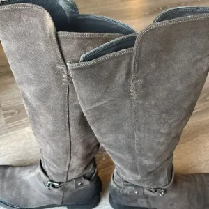 Alberto Fermani Knee High Boots Suede Leather Brown Womens 7‎ EU 37