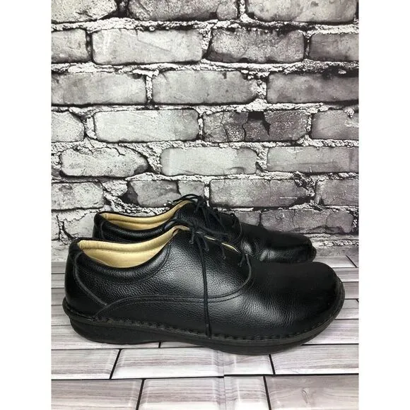 ALEGRIA PG Lite AM-SPO-100 Spock Black Tumbled Leather Oxford Shoes Men Sz 47 EU