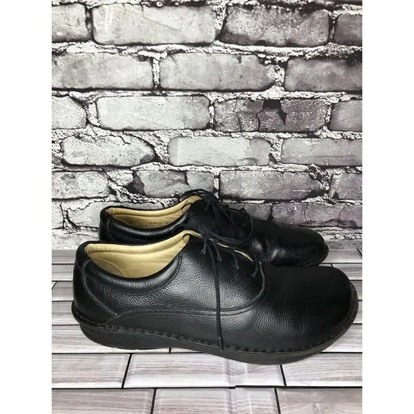ALEGRIA PG Lite AM-SPO-100 Spock Black Tumbled Leather Oxford Shoes Men Sz 47 EU