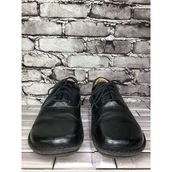 ALEGRIA PG Lite AM-SPO-100 Spock Black Tumbled Leather Oxford Shoes Men Sz 47 EU
