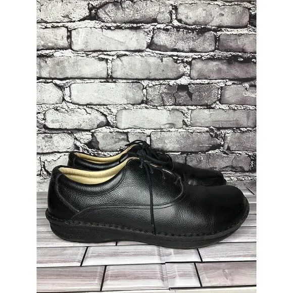 ALEGRIA PG Lite AM-SPO-100 Spock Black Tumbled Leather Oxford Shoes Men Sz 47 EU