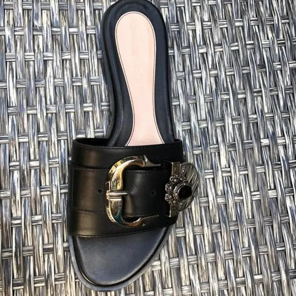 Alexander McQueen Jewel Leather Slide Sandal 36.5