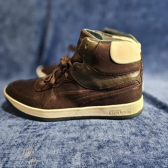 Alexander McQueen X Puma Leather Lace Up Shoes Men 11