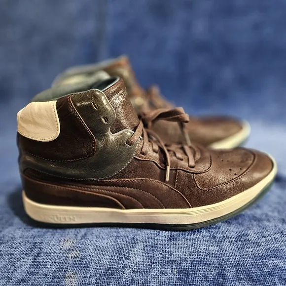 Alexander McQueen X Puma Leather Lace Up Shoes Men 11