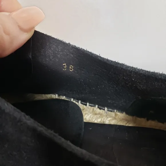 ALEXANDER WANG Devon black suede zip front espadrille sneakers