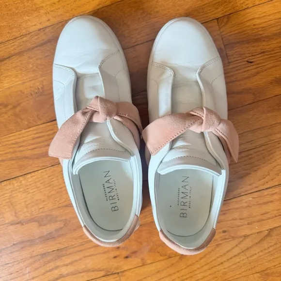 Alexandre Birman Clarita Sneakers in Pink White Suede Size 38 (US 8)