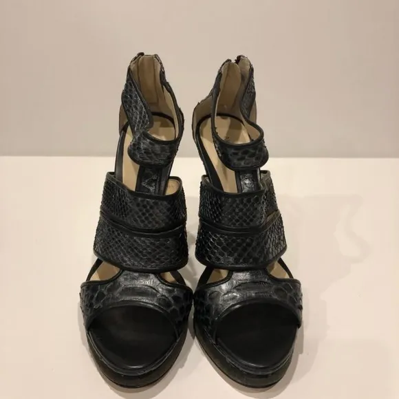 Alexandre Birman New Python Leather Bootie Sandal