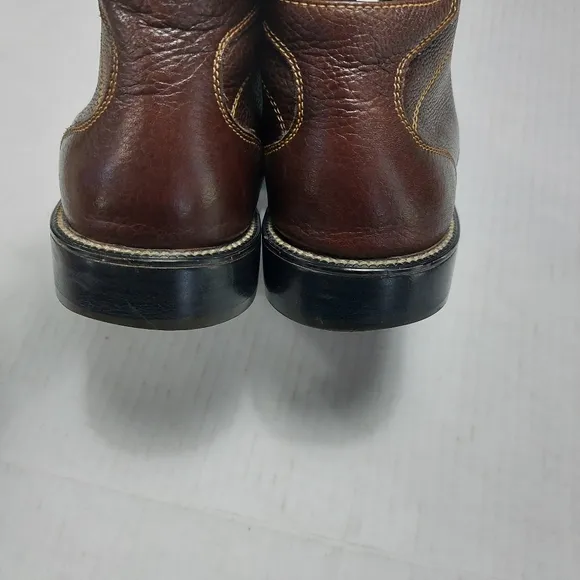 ALFANI Men's Soft Brown Leather Lace-up Boots Size 8M