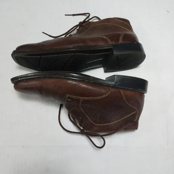 ALFANI Men's Soft Brown Leather Lace-up Boots Size 8M