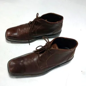 ALFANI Men's Soft Brown Leather Lace-up Boots Size 8M