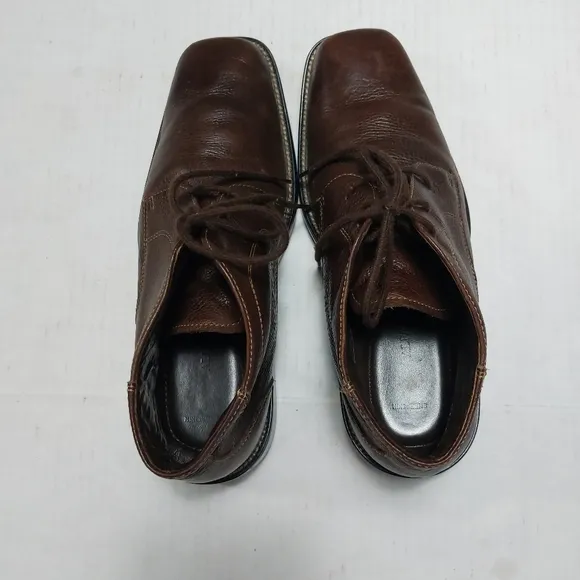 ALFANI Men's Soft Brown Leather Lace-up Boots Size 8M