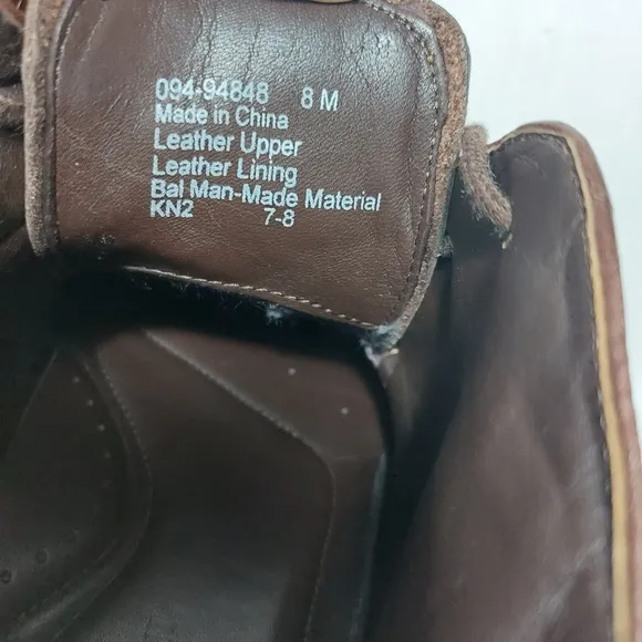 ALFANI Men's Soft Brown Leather Lace-up Boots Size 8M