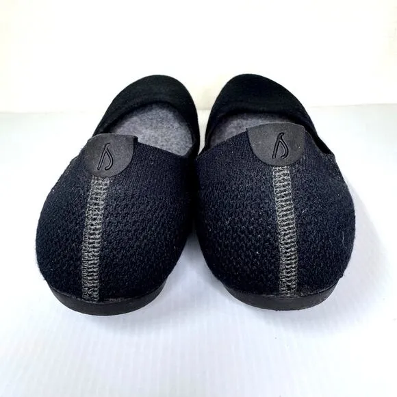 All Birds Tree Breezers Ballet Flats Women's 10 Black Sustainable Travel Comfort