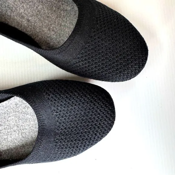 All Birds Tree Breezers Ballet Flats Women's 10 Black Sustainable Travel Comfort