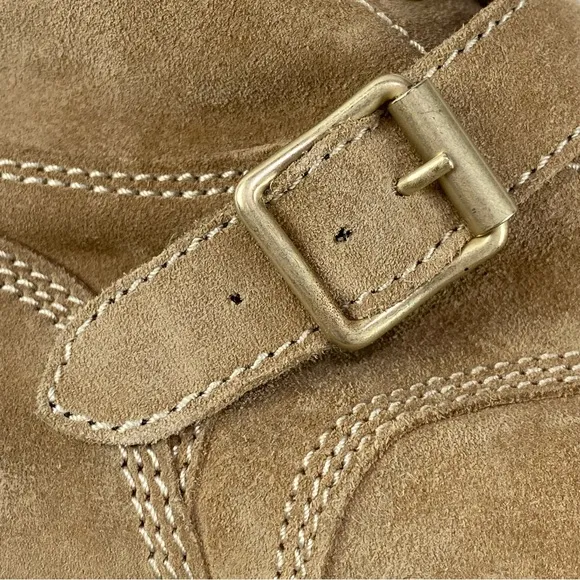 ALL SAINTS Combat Boots Lace-up w/ Buckle, Suede Paulina Worn Once EU 41 / US 11