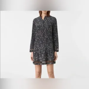 All Saints Lin Blume Silk Floral Dress
