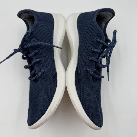 Allbirds Mens Tree Dasher Navy Blue/White Running Shoes Size 11 Lightweight