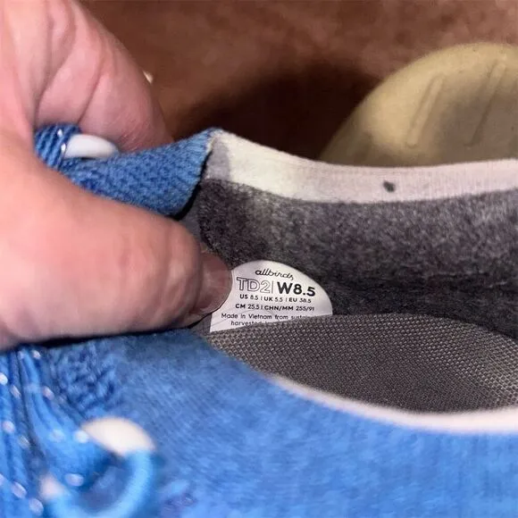 Allbirds Tree Dasher 2 Women's Blue Running Shoes Size 8.5