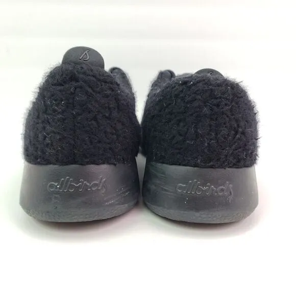 Allbirds Wool Runner Mens Size 9 Black Fluff Fuzzy Lace Up Sneaker Shoes
