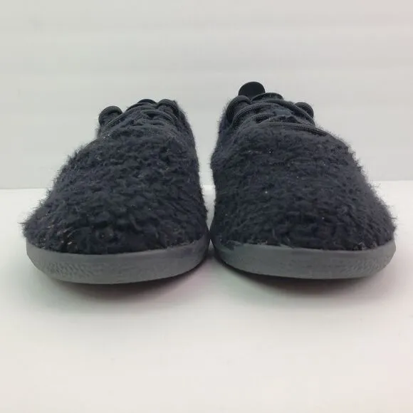 Allbirds Wool Runner Mens Size 9 Black Fluff Fuzzy Lace Up Sneaker Shoes