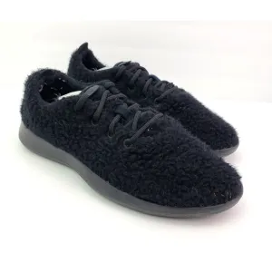 Allbirds Wool Runner Mens Size 9 Black Fluff Fuzzy Lace Up Sneaker Shoes