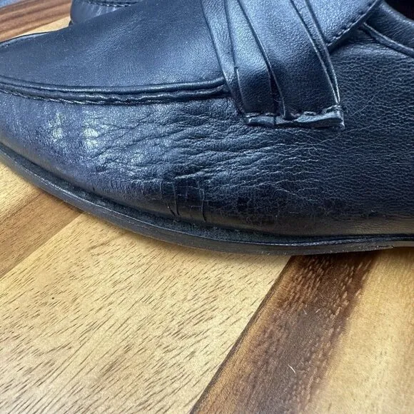 Allen Edmonds Bergamo Leather Loafer Shoes Black Size 10D 49010