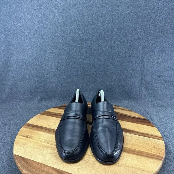 Allen Edmonds Bergamo Leather Loafer Shoes Black Size 10D 49010