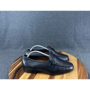 Allen Edmonds Bergamo Leather Loafer Shoes Black Size 10D 49010