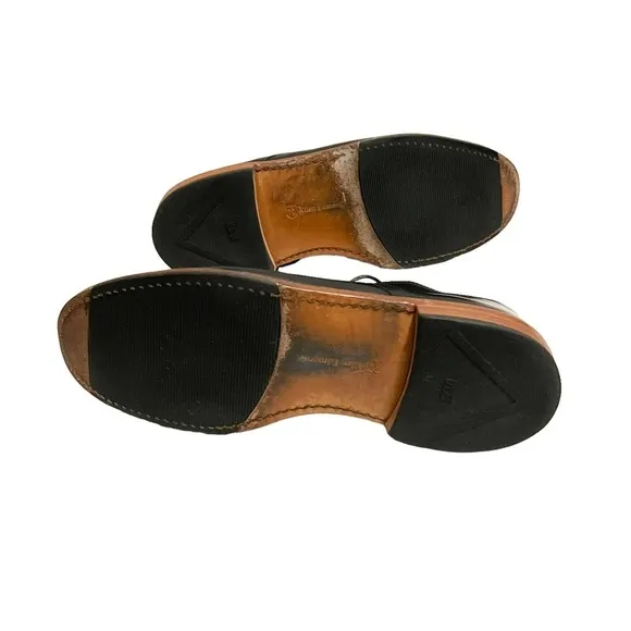 ALLEN EDMONDS Black Leather academy Oxford Casual Mens Shoes