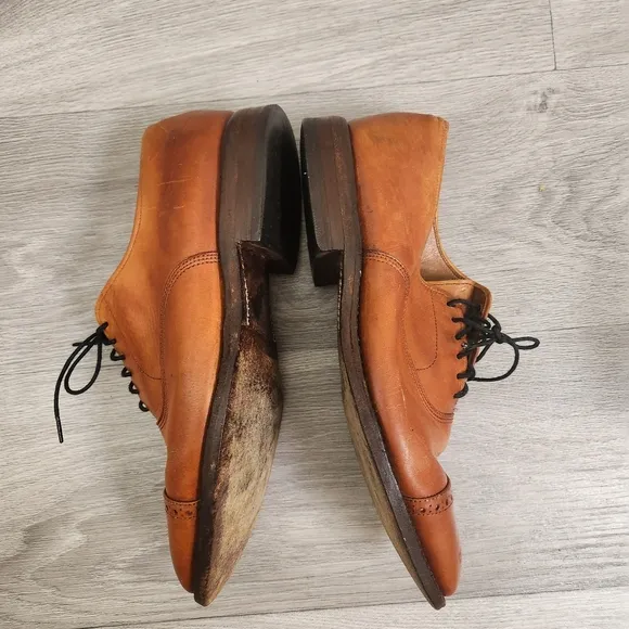 Allen Edmonds Brown Shoes Size 6.5 Byron Cap Toe Lace Up Classic Fit  Brogue