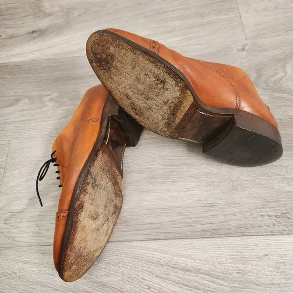 Allen Edmonds Brown Shoes Size 6.5 Byron Cap Toe Lace Up Classic Fit  Brogue