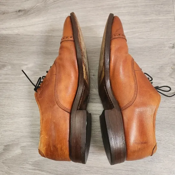 Allen Edmonds Brown Shoes Size 6.5 Byron Cap Toe Lace Up Classic Fit  Brogue