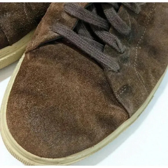 Allen Edmonds Canal Court Brown Rough Suede Casual Sneakers Size 10 D Lace Up