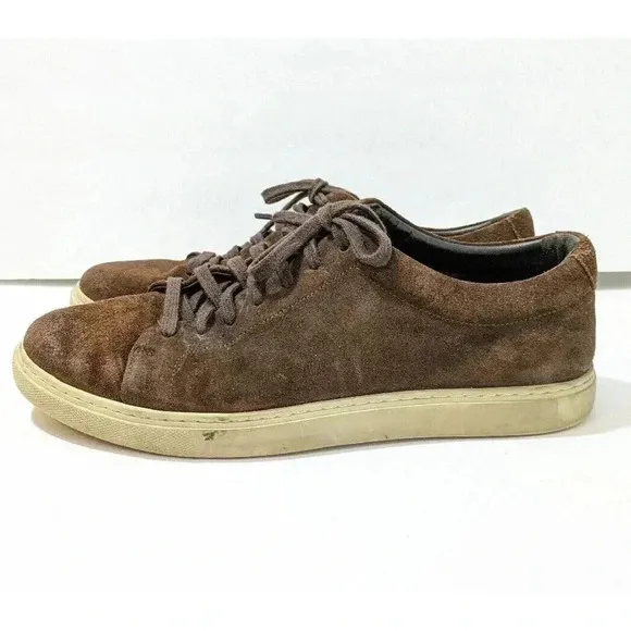 Allen Edmonds Canal Court Brown Rough Suede Casual Sneakers Size 10 D Lace Up