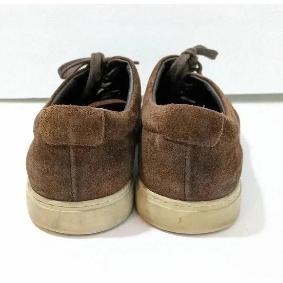 Allen Edmonds Canal Court Brown Rough Suede Casual Sneakers Size 10 D Lace Up