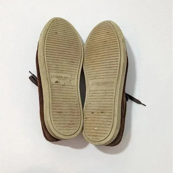 Allen Edmonds Canal Court Brown Rough Suede Casual Sneakers Size 10 D Lace Up