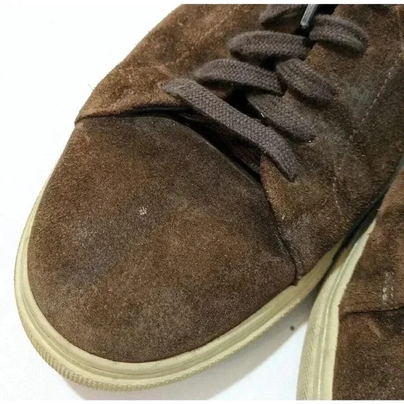 Allen Edmonds Canal Court Brown Rough Suede Casual Sneakers Size 10 D Lace Up