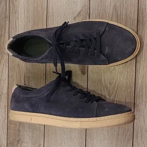ALLEN EDMONDS Canal Court Dark Blue Suede Leather Sz 10.5 D Mens‎ Sneakers Shoes