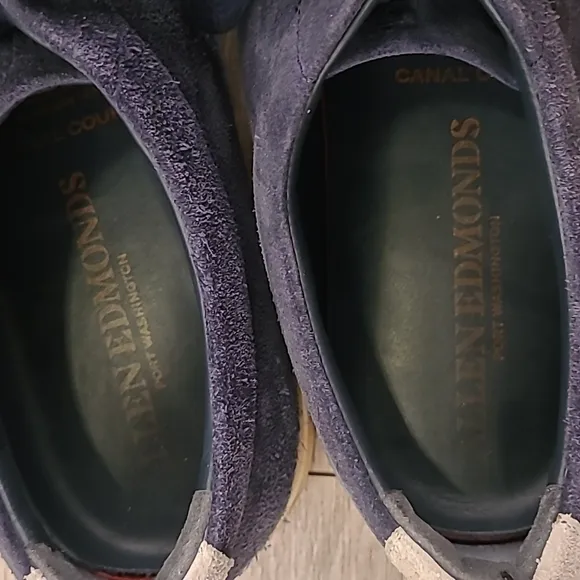 ALLEN EDMONDS Canal Court Dark Blue Suede Leather Sz 10.5 D Mens‎ Sneakers Shoes