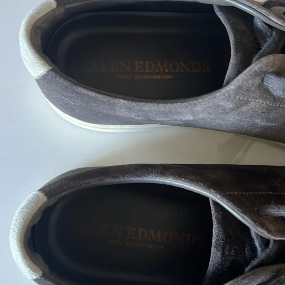 Allen Edmonds Canal Court Gray Suede Sneakers Men Sz 9 D