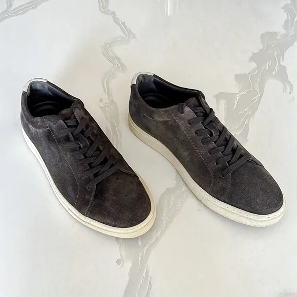 Allen Edmonds Canal Court Gray Suede Sneakers Men Sz 9 D