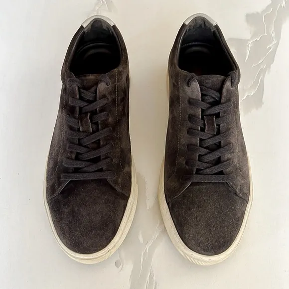 Allen Edmonds Canal Court Gray Suede Sneakers Men Sz 9 D