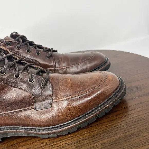 Allen Edmonds Cascade Chukka Boots Men's 9.5B Brown Leather Vibram Moc Toe 6164